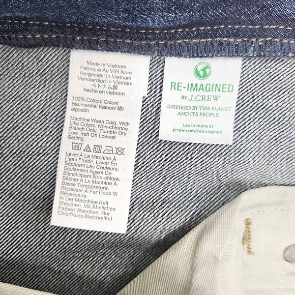 NWT J. Crew Classic Relaxed Men's Deep Wash 100% Cotton Denim Jeans Size 29 x 32 - Picture 7 of 8